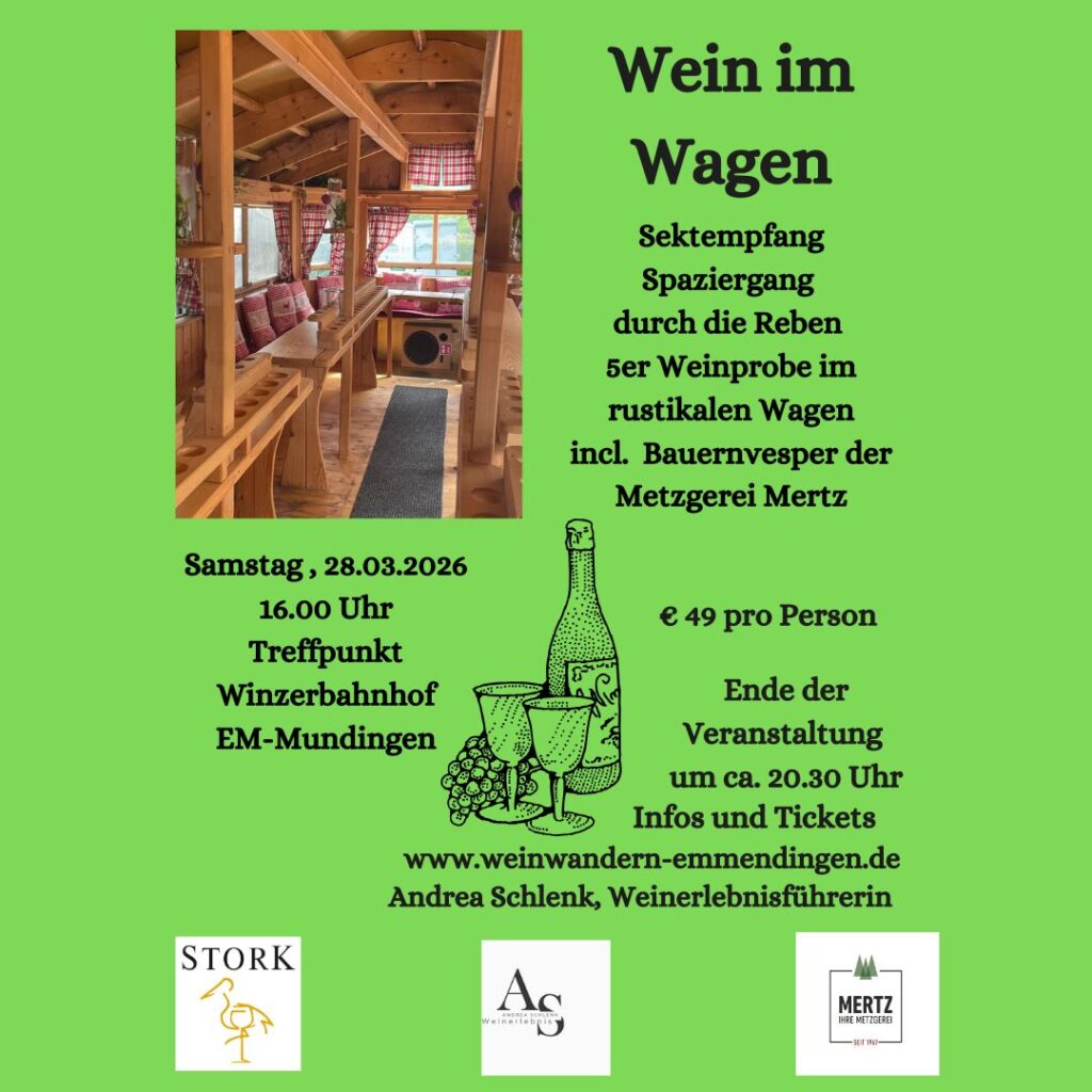 Wein im Wagen - Winzerbahnhof EM-Mundingen